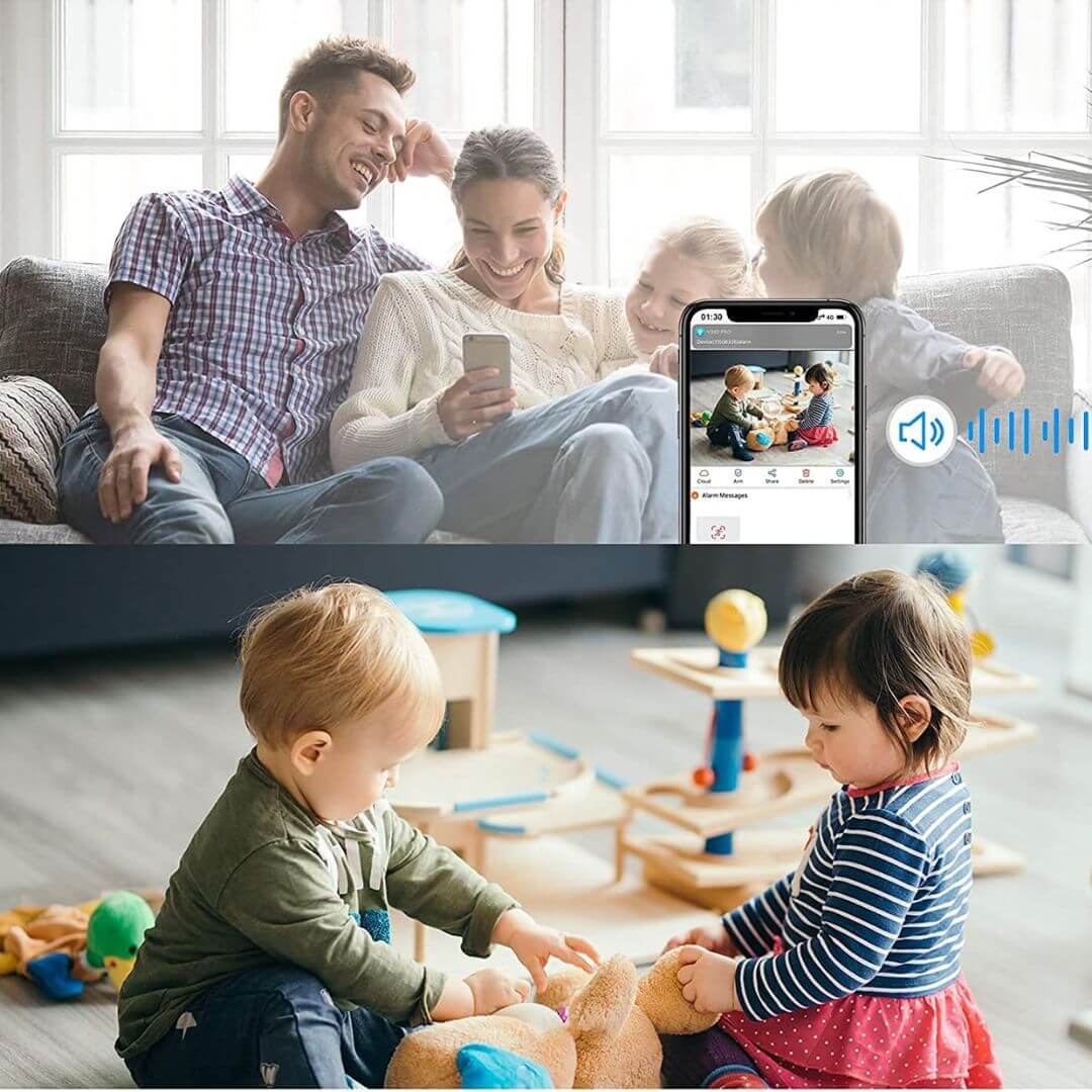 كاميرا مراقبة ذكية صغيرة – واي فاي، تصوير HD، رؤية ليلية
