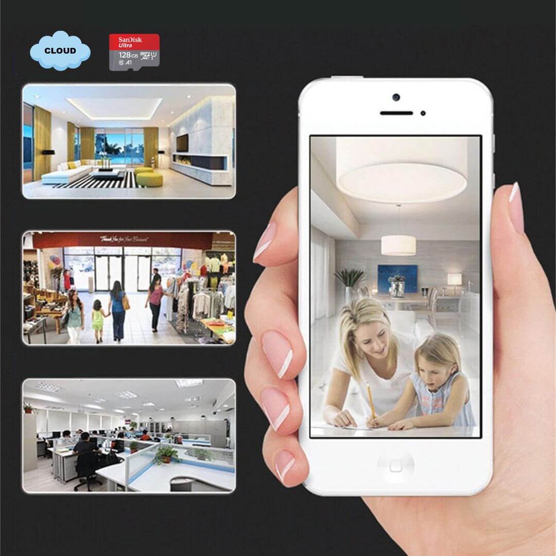 كاميرا مراقبة ذكية صغيرة – واي فاي، تصوير HD، رؤية ليلية