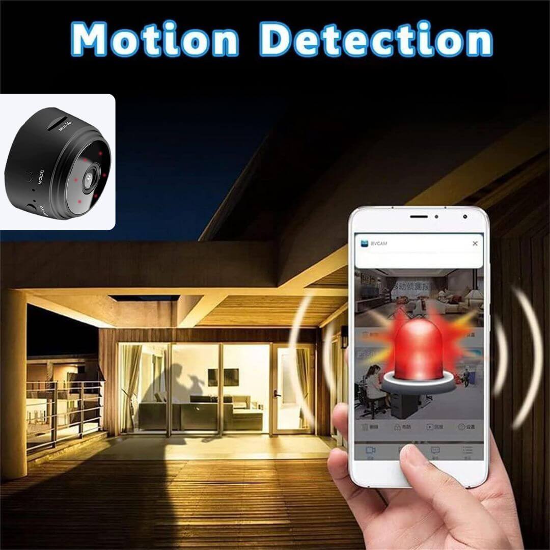 كاميرا مراقبة ذكية صغيرة – واي فاي، تصوير HD، رؤية ليلية